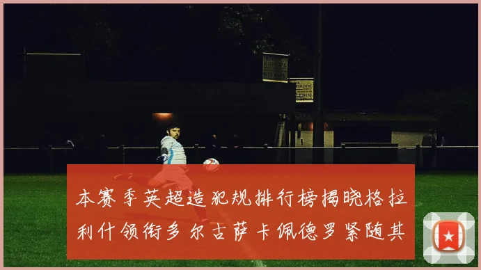 本赛季英超造犯规排行榜揭晓格拉利什领衔多尔古萨卡佩德罗紧随其后